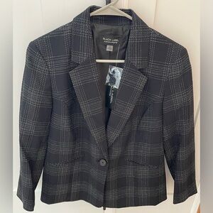 New NWT Evan Picone Black Label Plaid Classic Fit Suit Jacket blazer size 8